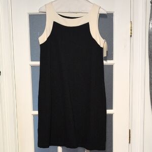 Calvin Klein Black and Cream Mini Dress